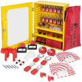Happybuy Electrical Lockout Tagout Kit, 59 PCS Safety Lockout Tagout Station with Padlocks, Hasps, Tags, Ties, Plug Lockout, Circuit Breaker Lockouts, Valve Lockouts, Cable Lockout, Lockout Bag, Box