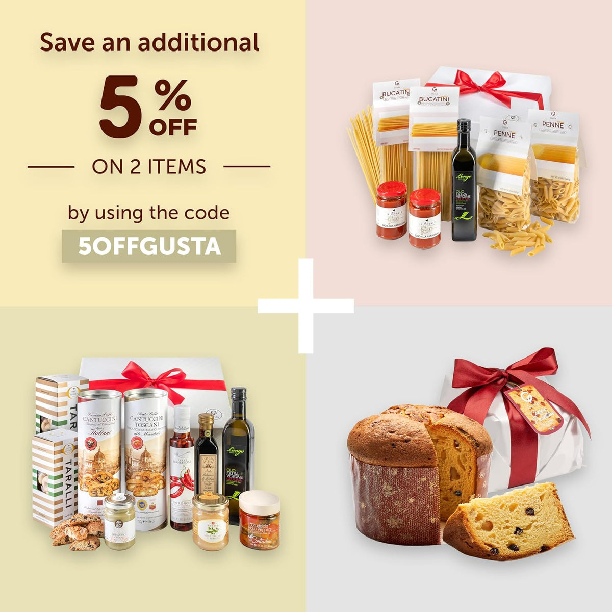 Gusta Pasta Gift Basket in Deluxe Packaging - Made in Italy - Healthy Holiday Basket Gift for Men, Birthdays, Families, Parties, Housewarming, Client Thank You & Sympathy