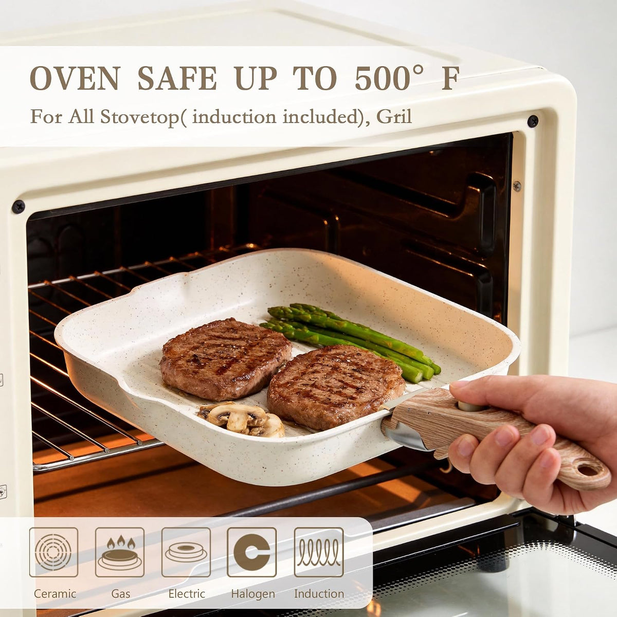 Pots and Pans Set Non Stick - Kitchen Cookware Set Detachable Handle Pot and Pan Sets for Cooking, RV Stackable Cookware Sets Removable Handle Cooking Set, Oven Safe, Induction Ready