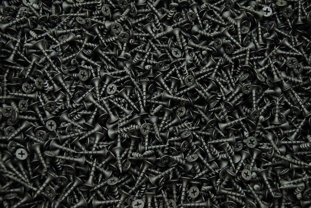(15,000) Phillips Bugle Head 6 x 3/4 Coarse Drywall Wood Screw Plain Black Bulk