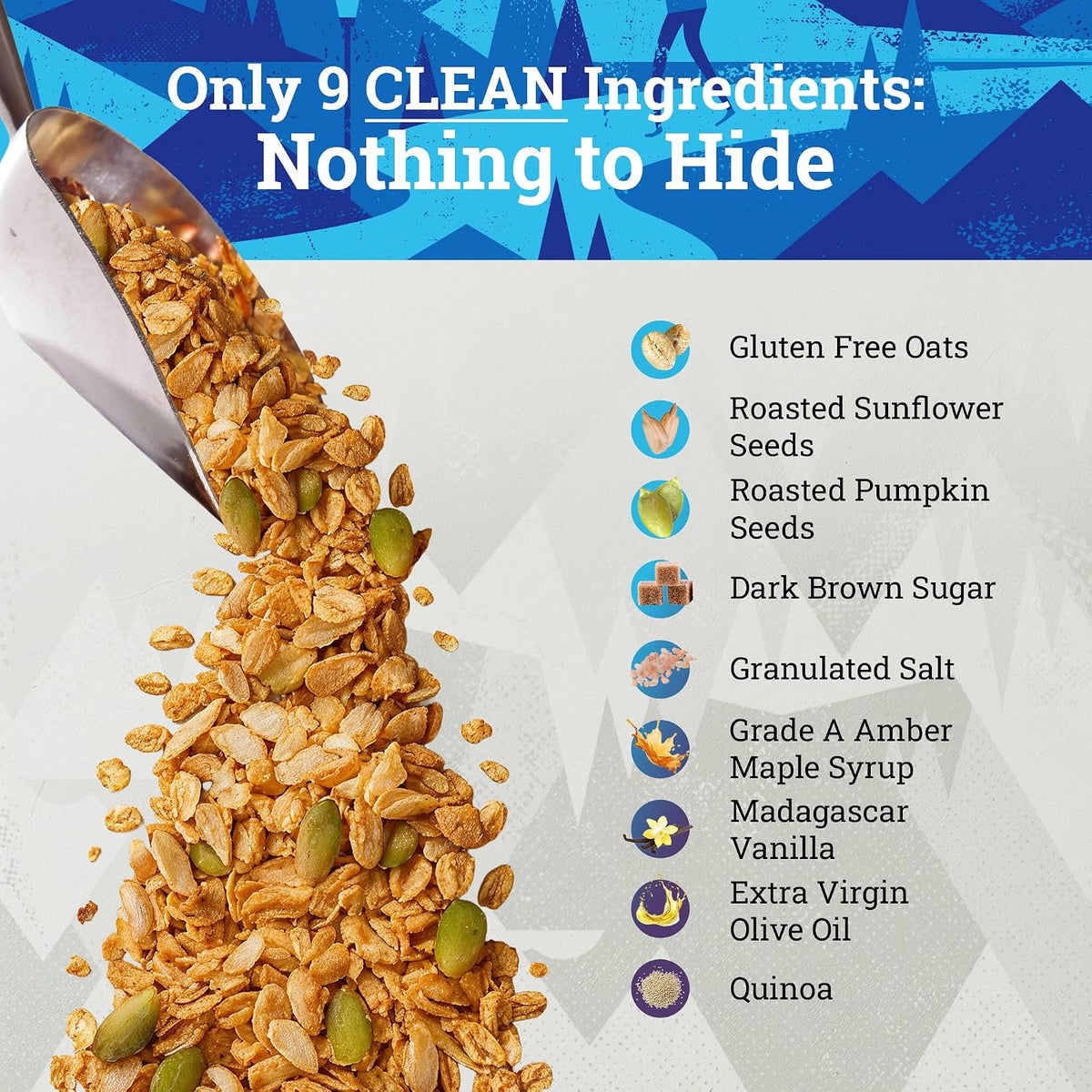 Ladera Vanilla Quinoa Granola - Nut Free Low Sugar Breakfast Cereal, Gluten Free & Vegan, Honest Ingredients, 20 LB