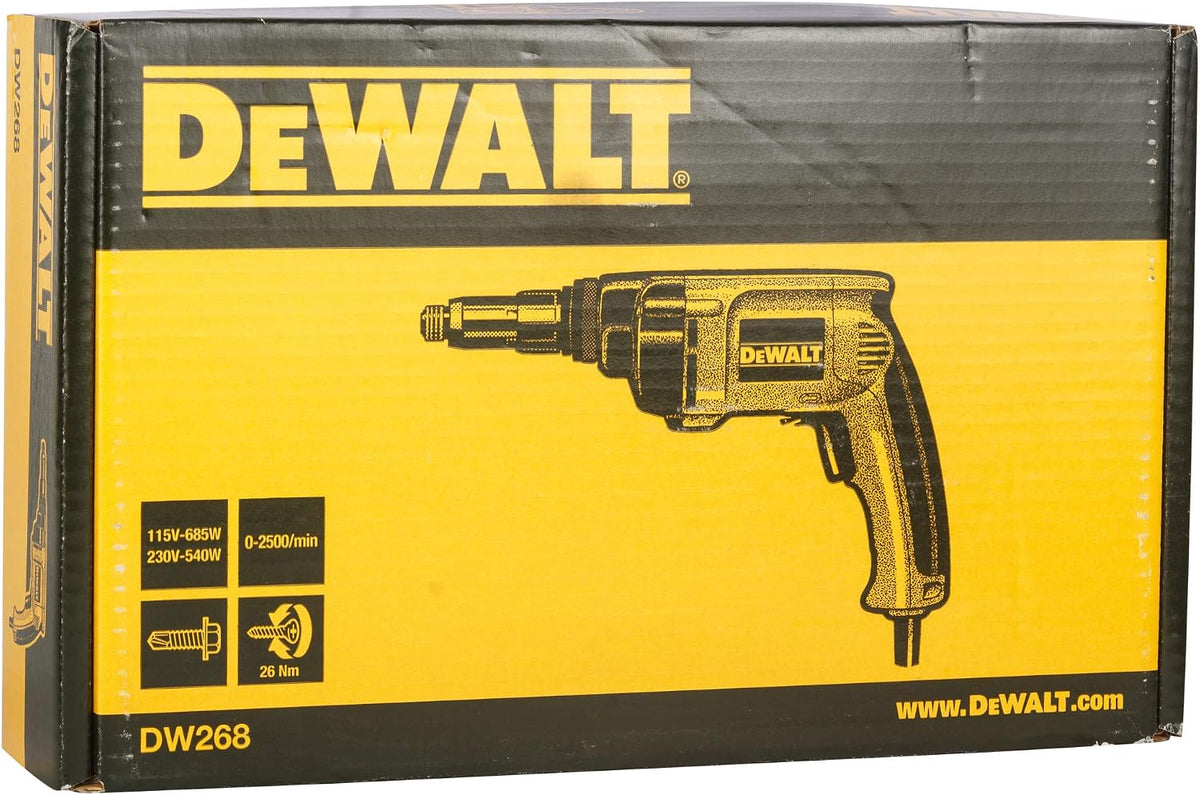 DEWALT Drywall Screw Gun, 6.5-Amp (DW268), Yellow