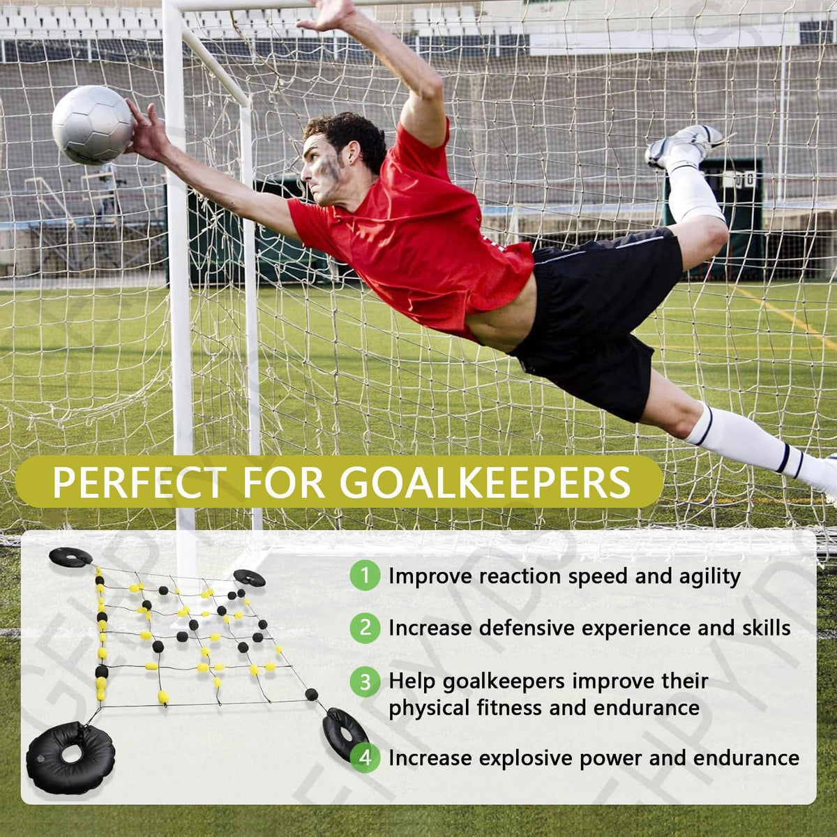 Goalkeeper Ball Deflector - Ball Deflector, Outdoor Volleyballs,Reflex & Agility Training Equipment for Enhanced Goalkeeping Skills