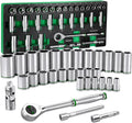 SK 1/2' Drive Socket Set with 160-P Ratchet, 31-Piece, Metric, SuperKrome Finish, Premium CR-V Construction, with EVA Foam Tool Organizer