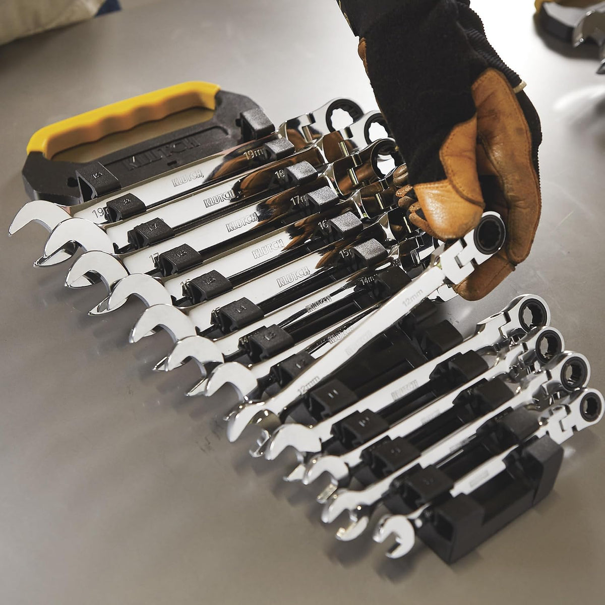 Klutch Flex Ratchet Wrench Set - 12-Pc. Metric, 8mm-19mm