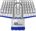 Padlocks Keyed Alike, Pack of 48, Laminated Steel Keyed Lock (1-9/16', 40mm), Padlocks with Same Key, Long Shackle, for Toolbox, Locker & StorageUnit or More