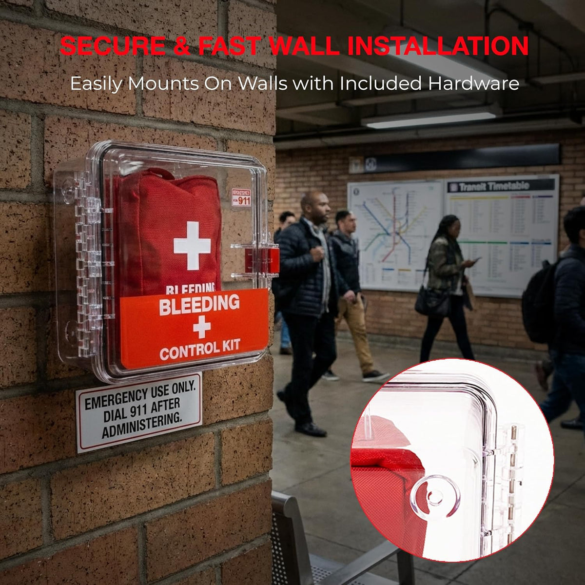 Bleeding Control Kit Outdoor Waterproof Wall Mount Cabinet – Bleeding Control Kit Included