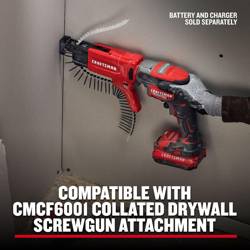 CRAFTSMAN V20 Cordless Drywall Screwgun, Bare Tool Only (CMCF600B)