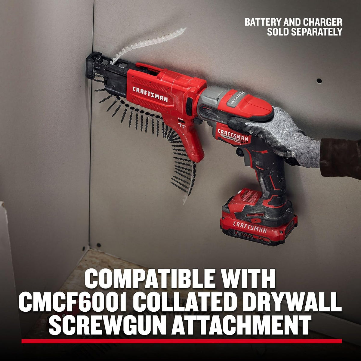 CRAFTSMAN V20 Cordless Drywall Screwgun, Bare Tool Only (CMCF600B)