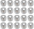 SEDORTI 20-Pack Disc Padlocks Keyed Alike, 2-3/4 inch Wide, Stainless Steel 304 Round Lock, Waterproof and Rustproof Storage Lock with Brass Keys, Ideal for Storage Unit Gate, Outdoor, Shed, Fence