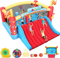 AKEYDIY Inflatable Bounce House,13.4ft x 13ft Kids Bouncy House with Extra Wide Slide&Climbing Wall, Bounce House for Big Kids 8-12,Outdoor/Indoor Kids Bouncy Castle for Holiday, 550W Blower Included