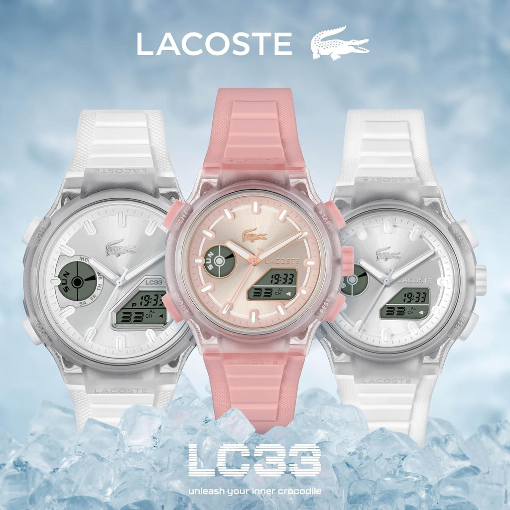 Lacoste LC33 Women's Analog-Digital Quartz Watch with Chronograph, Alarm and Calendar