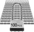 Padlocks with Same Key, LQYN 100 Pcs Laminated Keyed Padlock (1-9/16', 40mm), Keyed Alike Locks, Long Shackle, for Storage Locker, Hasp Latch, Toolbox, Sheds