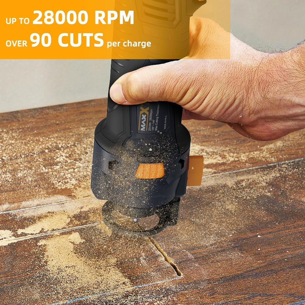 MAXXT 20V Brushless Drywall Screw Gun (Tool Only) – 2-in-1 Screwdriver & Router, 0-5 000 RPM, One-Hand 25-57 mm Quick-Set, 360° Rotating Head, Tool-Free Depth, Drywall Cut-Out Bit Included