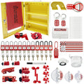 BULANGD 120 Pieces Lockout Tagout Station Loto Kit, Safety Padlocks, Lockout Hasp, Lock Out Tags, Circuit Breaker Lock, Cable Lock, Plug Lock Lockout Tagout Cabinet