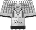 Padlocks Keyed Alike, Pack of 60, Laminated Steel Keyed Lock (1-9/16', 40mm), Padlocks with Same Key, Normal Shackle, for Toolbox, Locker & StorageUnit or More