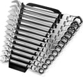 Olsa Tools Flex Head Ratcheting Wrench Set (Metric 12pc) | 6-Point Box End Ratchet Wrenches Set | 120 Tooth Ratchet Wrench Sets | Works on Stripped and Rounded Bolts | Professional Spanner Wrench