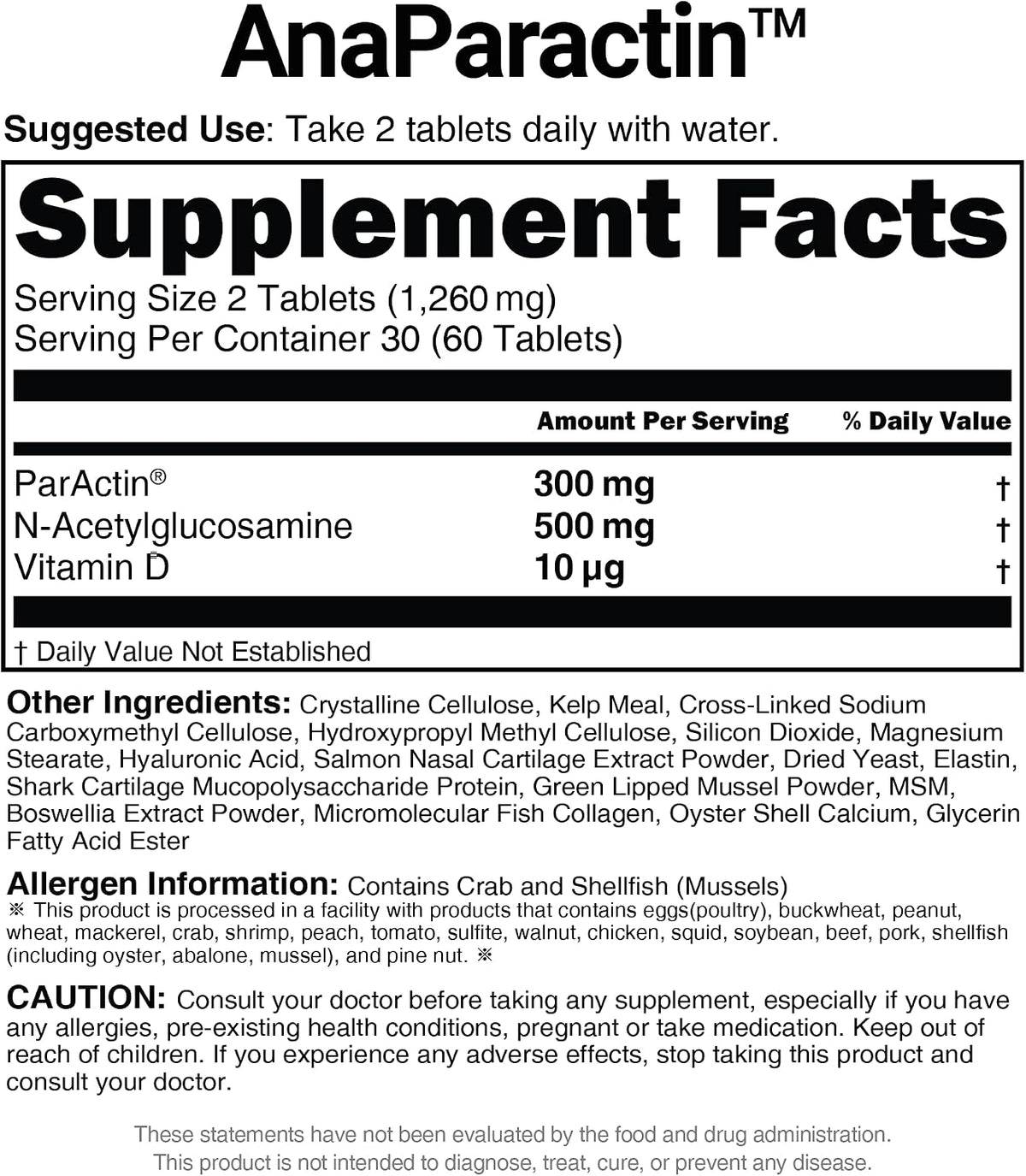 AnaParactin, 60 Serving (180 Tablets)