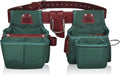 Nylon and Leather Tool Belt | Nylon Tool Pouch | Carpenter | Construction | Framers | Electrician Tool Belts | Drywall Tool Bags (GREEN)