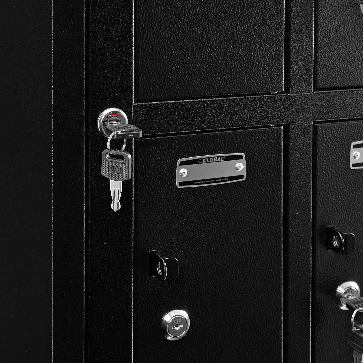 Global Industrial 8 Door Tablet & Cell Phone Charging Locker, Keyed Lock & Hasp and Master Door Open