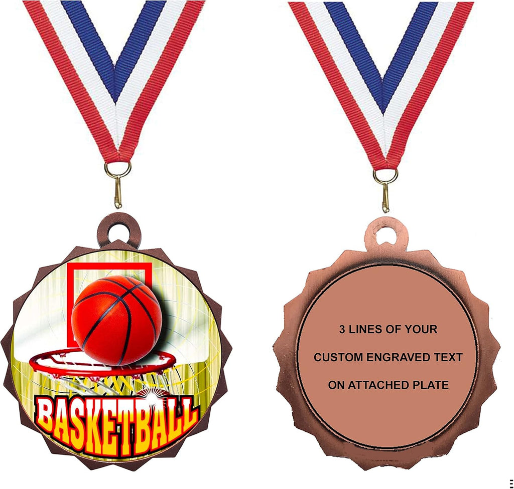 Express Medals Various Styles 1 to 50 Pack Gold Color Engraved 2.25 Inch Basketball Medals Trophy Award Medal Trophies Gift Prize Tournament Champion Team 1st Place First D214FCL412