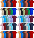 SOCKS'NBULK Men's Cotton Crew Neck Regular T-Shirts Bulk Short Sleeve Lightweight Tees Mix Colors