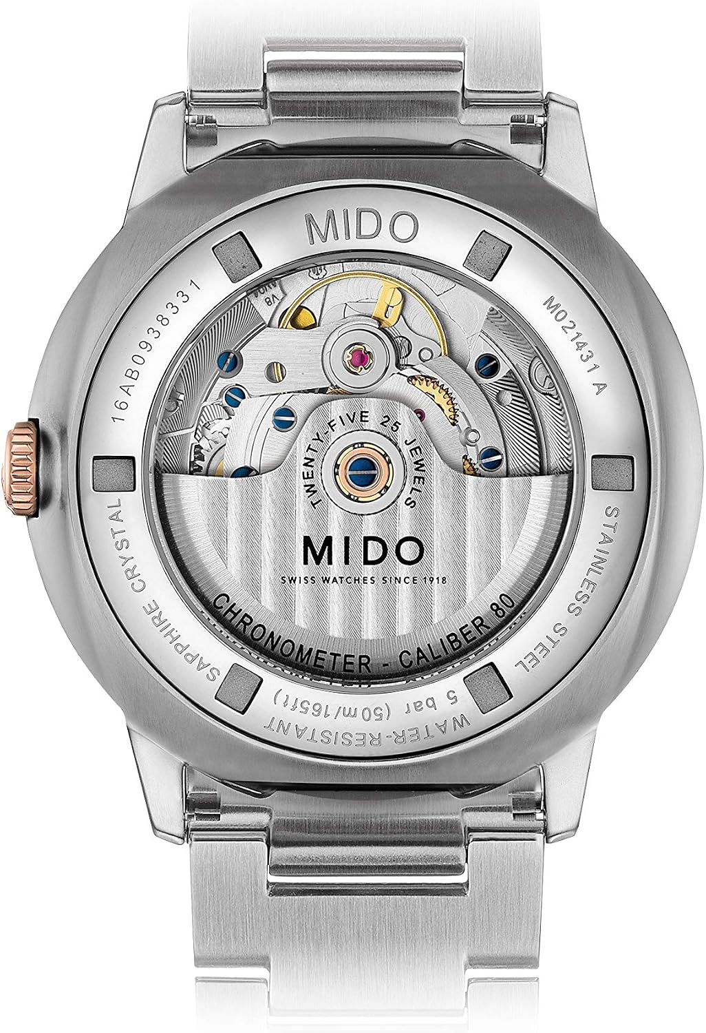 MIDO Commander Chronometer - COSC Certified Swiss Automatic Watch for Men - 40mm Stainless Steel Case