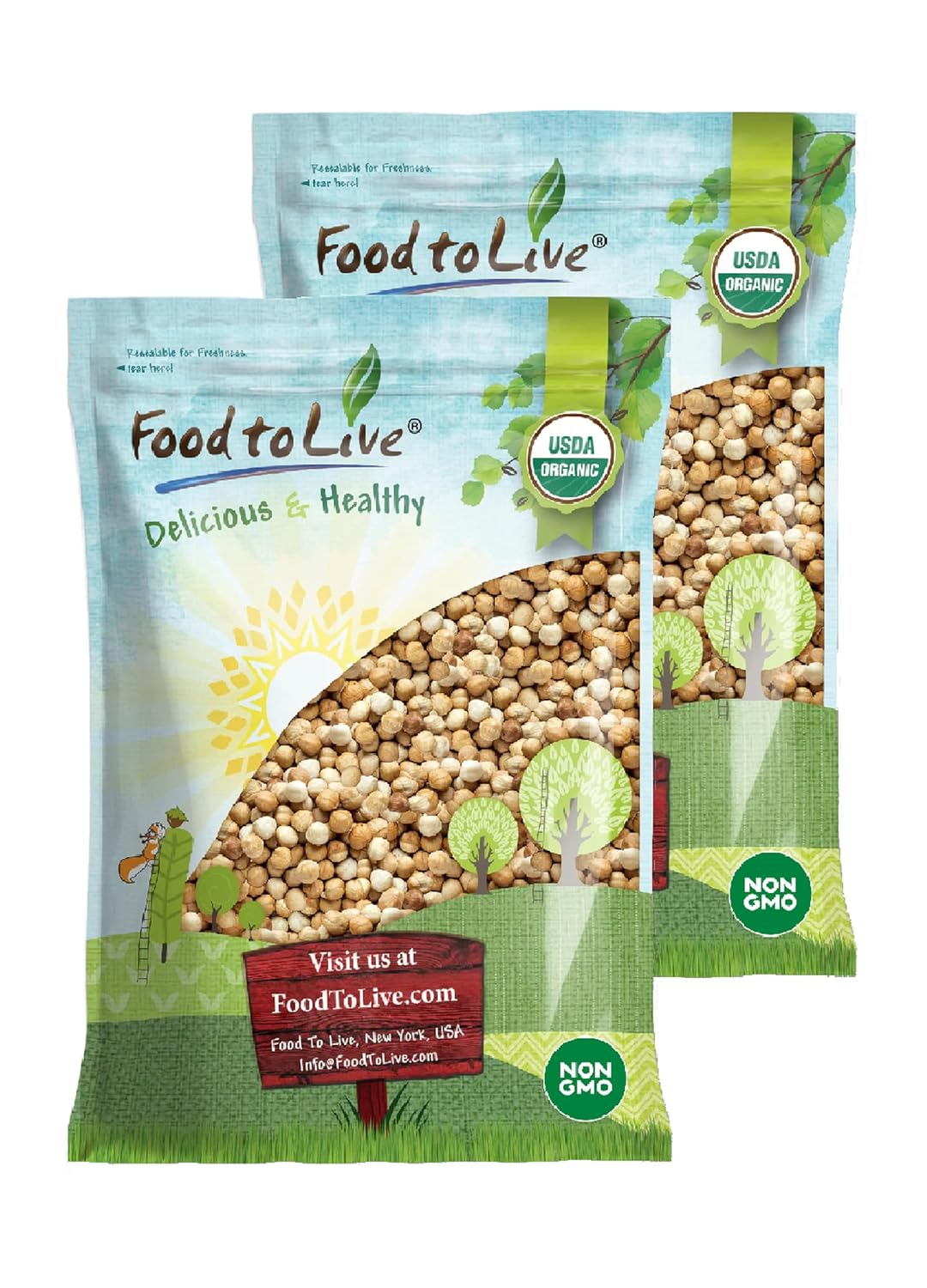 Food to Live Organic Blanched Roasted Hazelnuts, 16 Pounds – Non-GMO, Dry Roasted Filberts, No Skin, Whole Nuts, Unsalted, Kosher, Vegan, Bulk. Keto Snack. Great for Baking, Salads, and Granola.