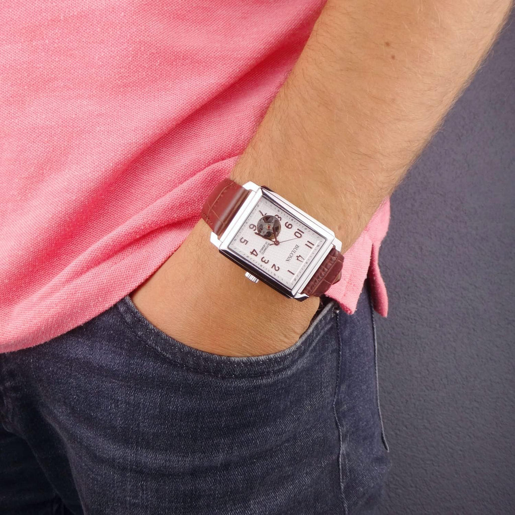Bulova Automatic Watch 96A268, Brown, Strap.