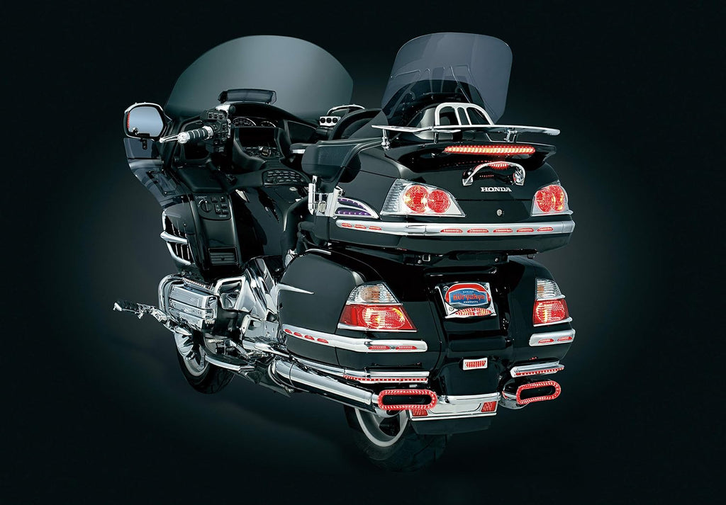 Kuryakyn 3215 Motorcycle Lighting Accent Accessory: LED Lighted Trunk Lid Handle for 2001-17 Honda Gold Wing GL1800 Motorcycles, Chrome