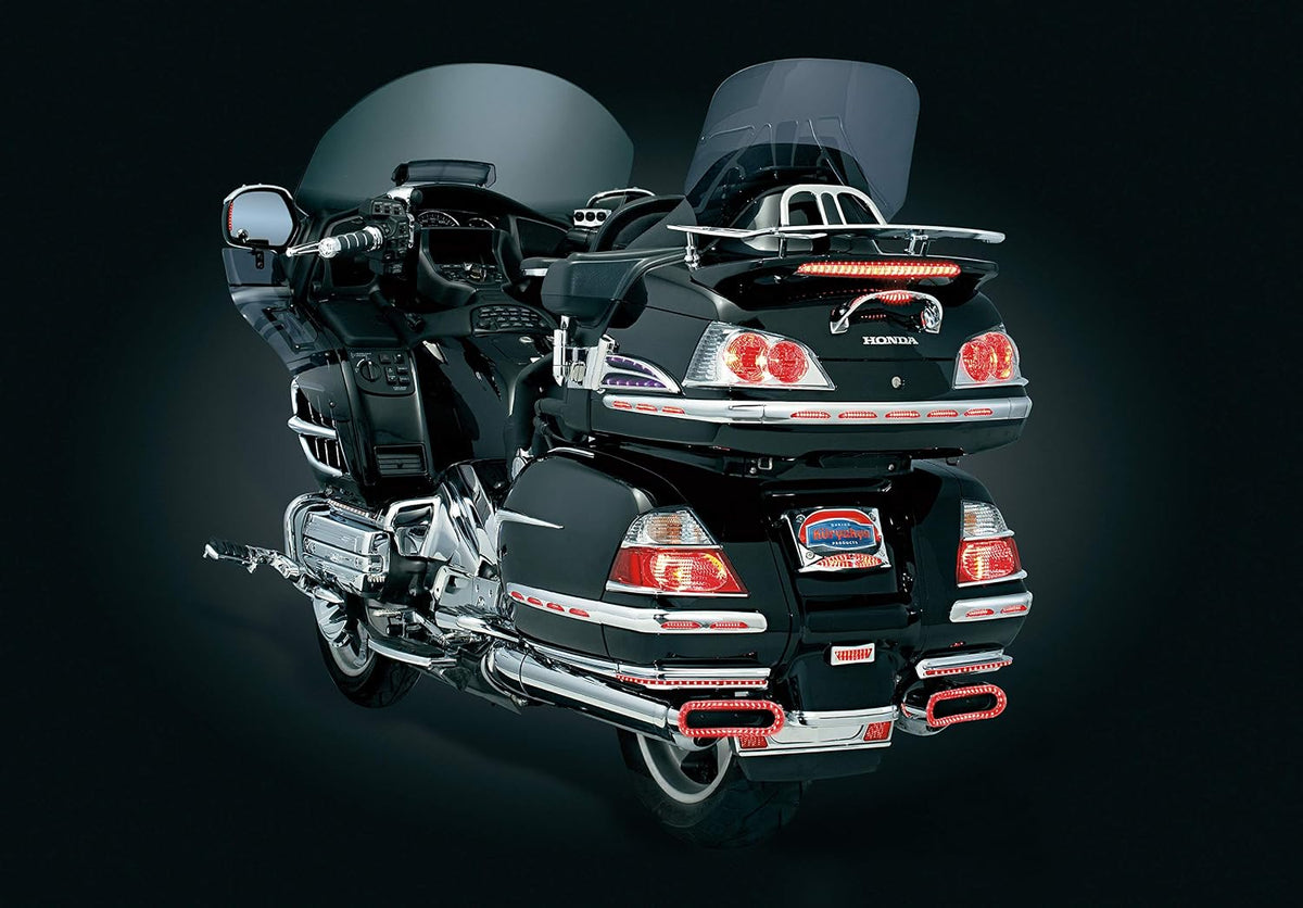 Kuryakyn 3215 Motorcycle Lighting Accent Accessory: LED Lighted Trunk Lid Handle for 2001-17 Honda Gold Wing GL1800 Motorcycles, Chrome