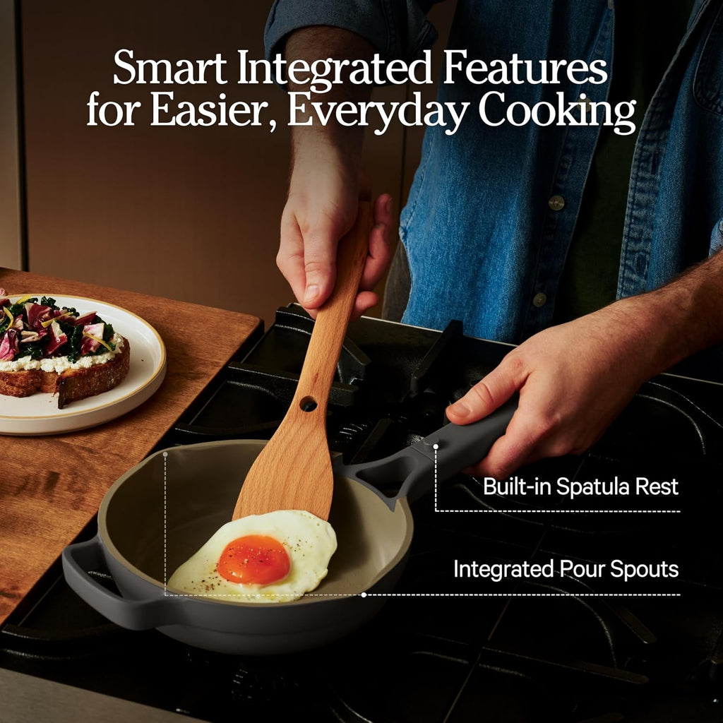 Our Place Mini Always Pan | 8.5' Ceramic Pan with Modular Lid & Beechwood Spatula | Patented 10-in-1 Nonstick, Non-Toxic Cookware Made Without PFAS | Induction & Oven-Safe up to 450°F | Char