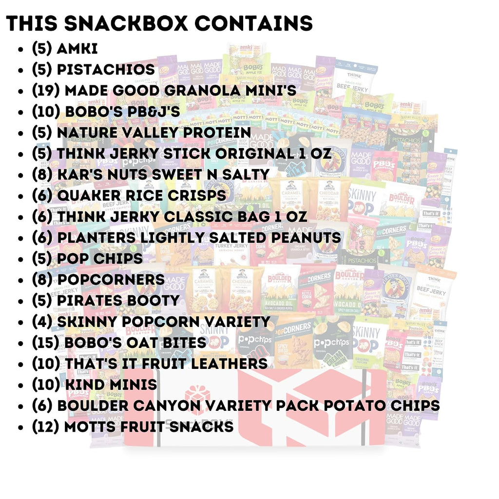 Gluten Free Office Catering Variety Snack Box (150 Count) | Fathers Day, Holiday, Teachers, Back to School, Date Night, College, Gift Baskets, Student, Birthday, Chips, Office, Military, Gift Ideas By SnackBOX