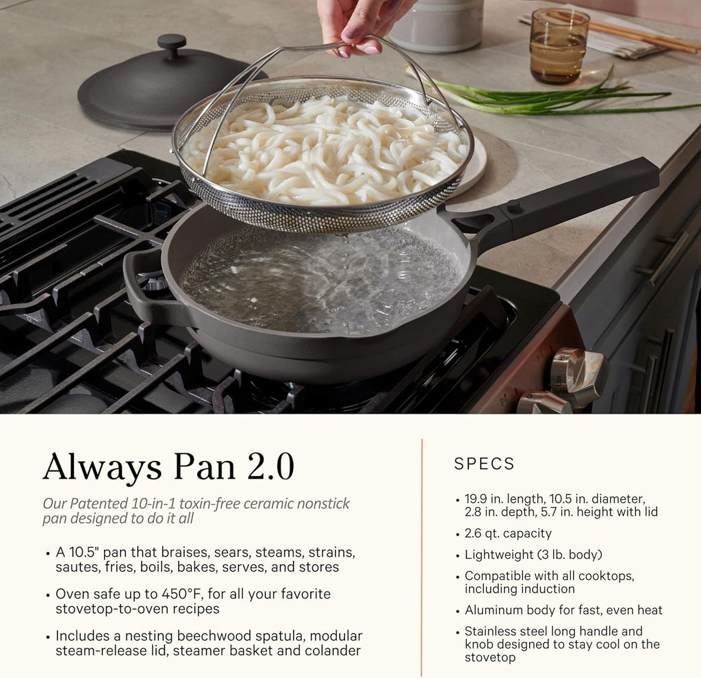 Our Place Cookware Set - 13-Piece Kit Including the Always Pan, Perfect Pot and Spatulas | Multifunctional, Toxin-Free Nonstick | Heat Safe up to 450°F | Oven, Stove, Induction Compatible | Blue Salt