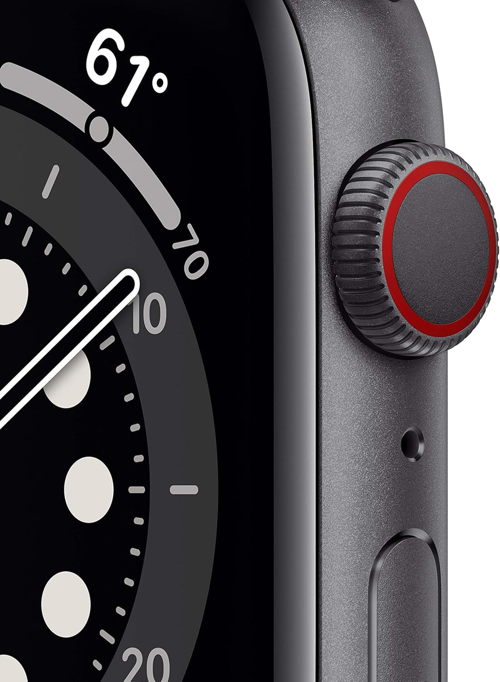 Apple Watch Series 6 (GPS + Cellular, 44mm) - Space Gray Aluminum Case with Black Sport Band