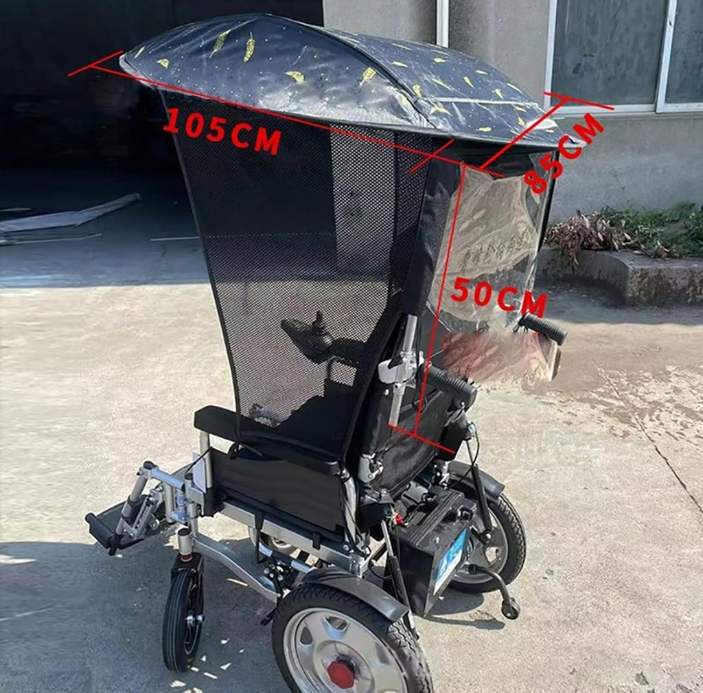 Electric Wheelchair Canopy Adjustable Wheelchair Umbrella Canopy Awning,Umbrella Stand For Patio Beach Chair, Stroller, Sport Chair, Wheelchair And Wagon,with Handle