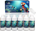 Enlite Premium DTF Ink 1000ML Value Pack, Water-Base Digital Inkjet Ink Refill for Direct to Film Printers with Printhead L1800 L805 R1390 4720 I3200 XP600 DX7 DX5 5113, 6-Pack（2W-1BK-1C-1M-1Y）