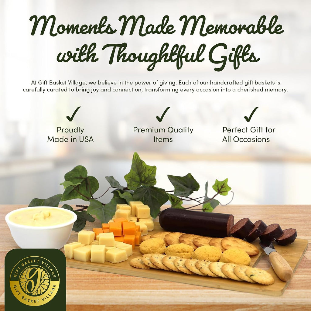 Gift Basket Village King of the Grill Gift Box - Includes BBQ Sauces, Burger Spice Blends, Cheese, Sausages, Grilling Accessories & More - Gifts for Men - BBQ Gift Set for Birthday, Anniversary & More