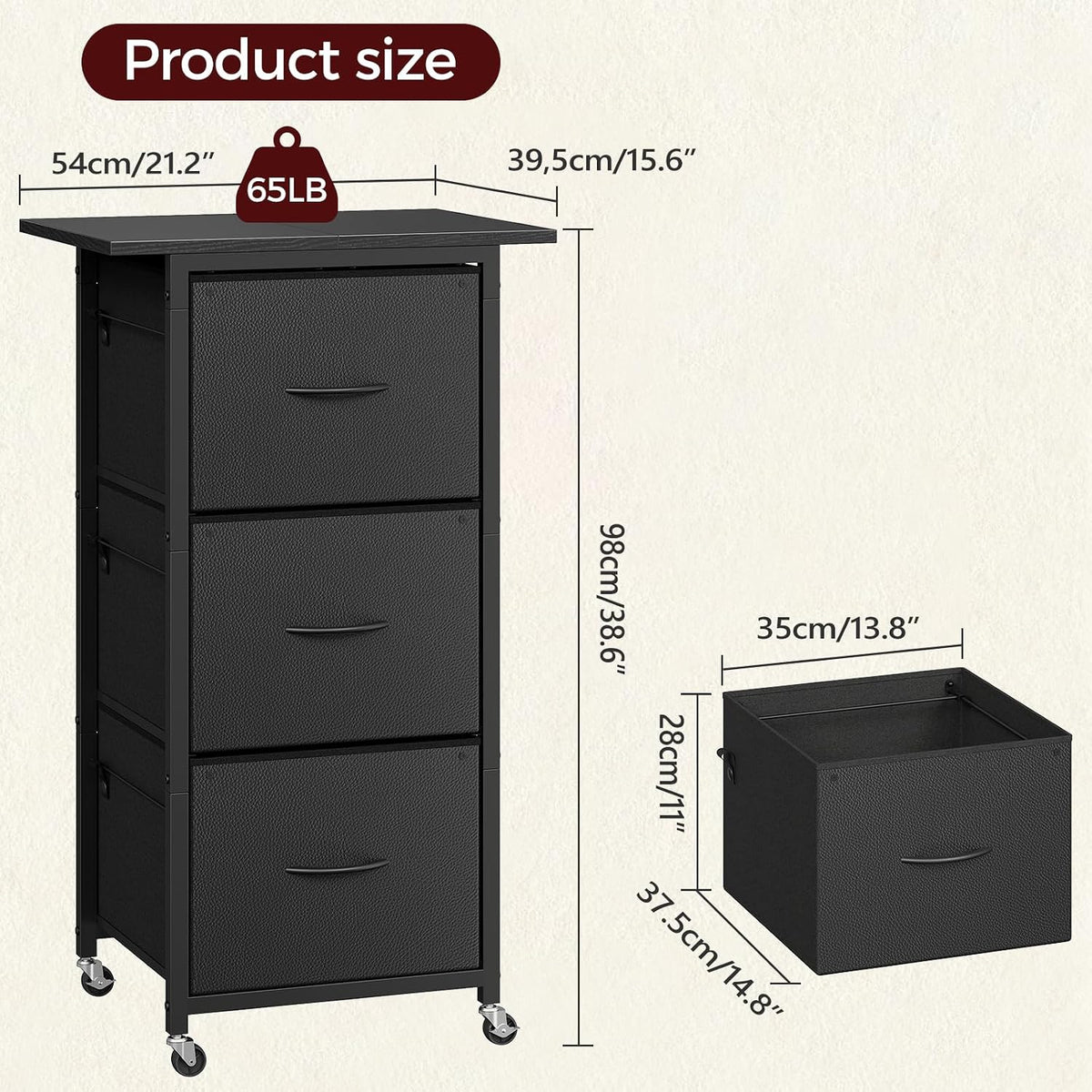 MAHANCRIS Printer Stand and File Cabinet Bundle, 3-Tier Industrial Printer Cart with Power Outlets and 2 USB Ports, Vertical Filing Cabinet with Wheels, PTHB78E01-FCBK5901