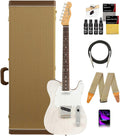 Fender Jimmy Page Mirror Telecaster - White Blonde Bundle with Tweed Case, Strap, Cable, and Guitar Cleaning Kit