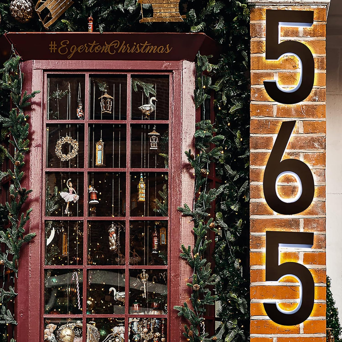Modern Illuminated House Numbers For Outside, Backlit LED House Numbers Plaques For Outside, 18' Large Lighted LED Home Address Numbers Signs,9