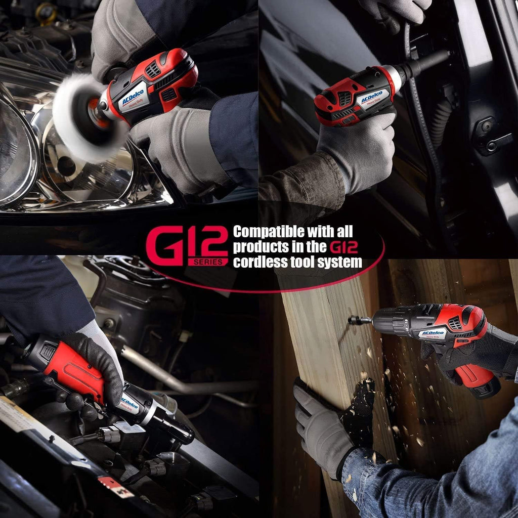 ACDelco ARW12103-K1 G12 Series 12V Cordless Li-ion 3/8' Brushless Ratchet Wrench & Impact Wrench Combo Tool