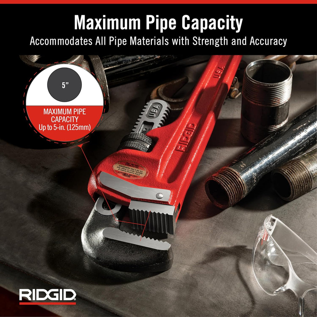 Ridgid 31035 model 36 Heavy-Duty Straight Pipe Wrench, 36' Plumbing Wrench