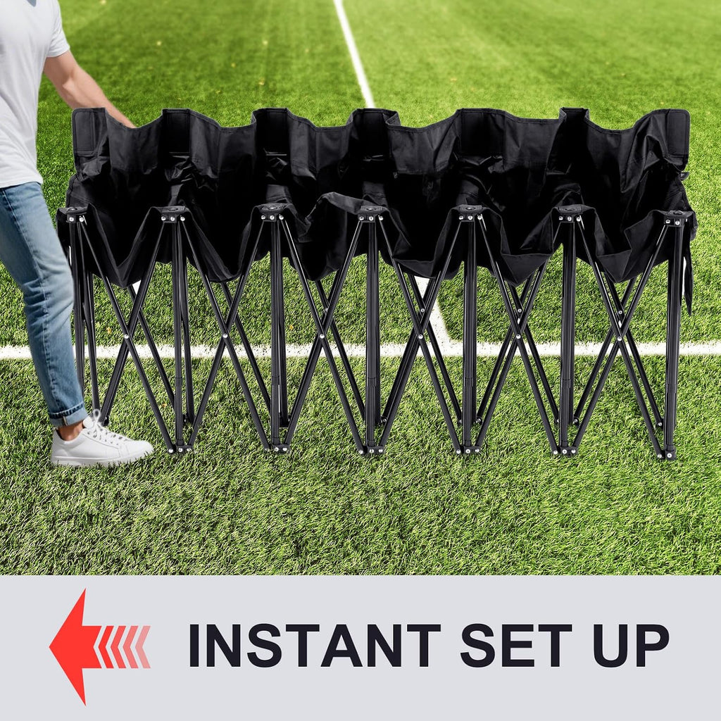 NAIZEA Foldable Sideline Bench,Portable Soccer Bench, Folding Team Chair for Soccer, Baseball, Camping, Outdoor Events