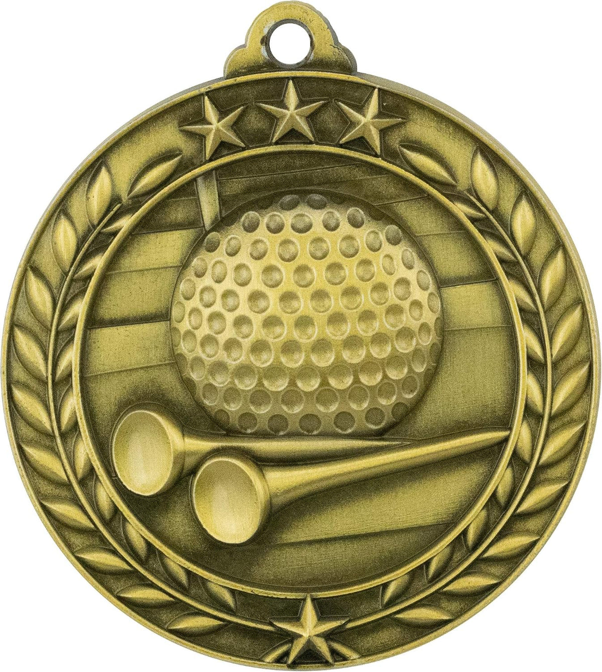 Express Medals Personalized Golf Gold Medal with Red White & Blue Neck Ribbon Award Trophy WAM9