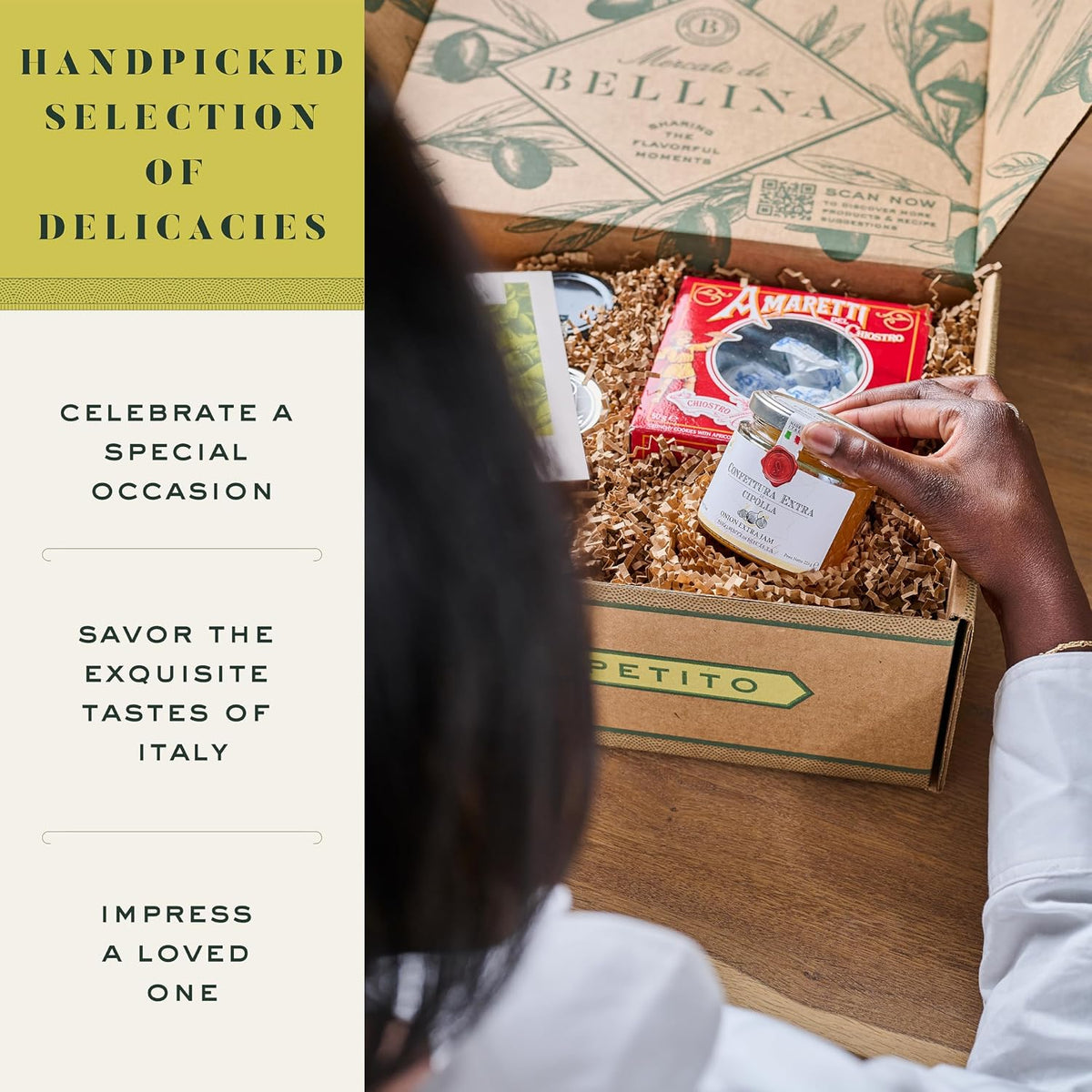 Mercato di Bellina Italy's Finest Artisanal Italian Food Gift Basket - All Natural Gourmet Pasta Gift Basket. Ideal for Holiday, Sympathy, Congratulations, Anniversary or Celebration