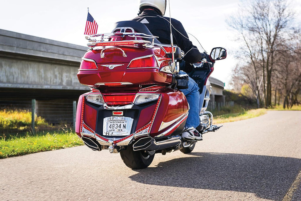 Kuryakyn 3215 Motorcycle Lighting Accent Accessory: LED Lighted Trunk Lid Handle for 2001-17 Honda Gold Wing GL1800 Motorcycles, Chrome