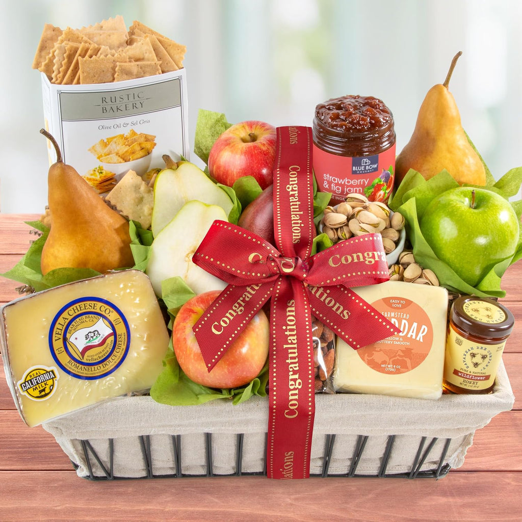 A Gift Inside Congratulations California Farmstead Fruit Gift Basket