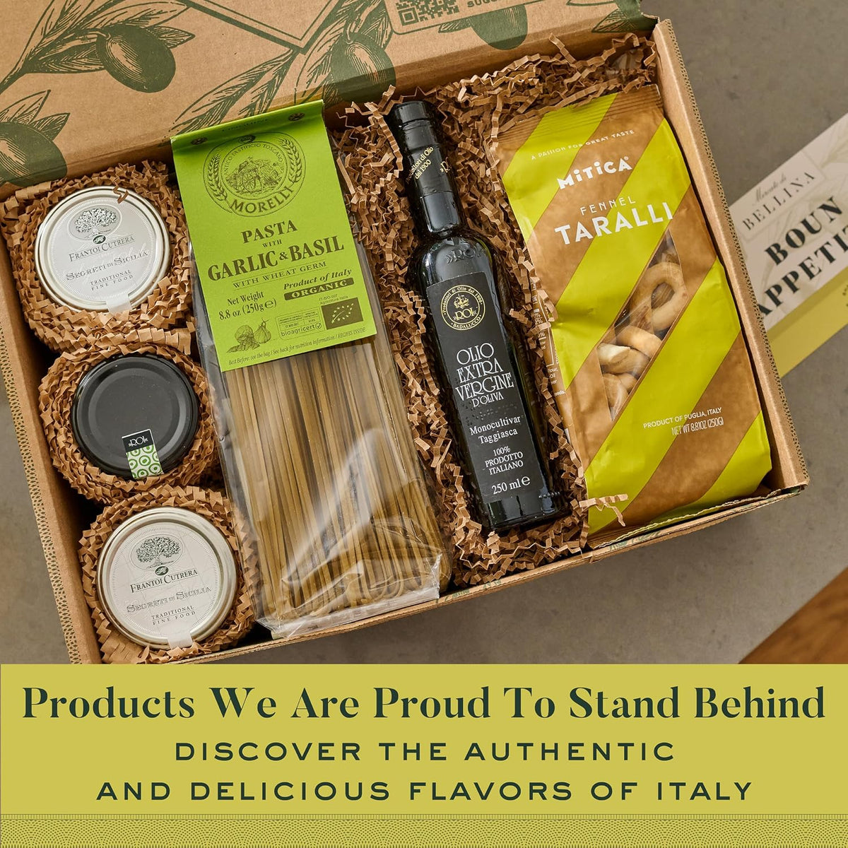Mercato di Bellina Italy's Finest Artisanal Italian Food Gift Basket - All Natural Gourmet Pasta Gift Basket. Ideal for Holiday, Sympathy, Congratulations, Anniversary or Celebration