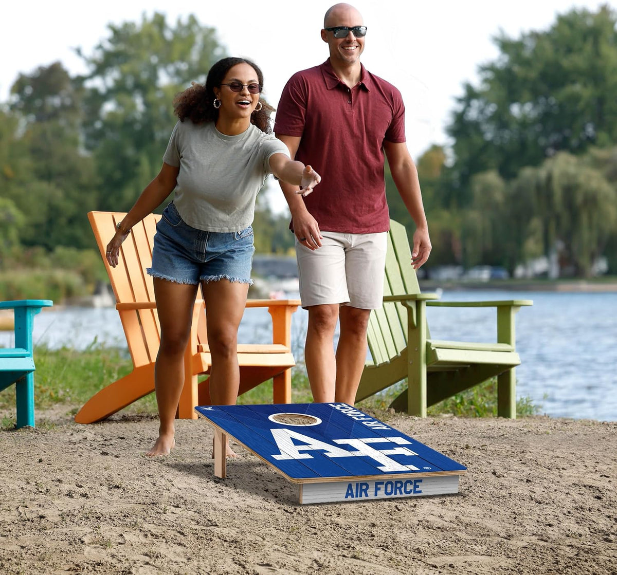 YouTheFan NCAA 2' x 3' Wood Cornhole Game with Logo Bags
